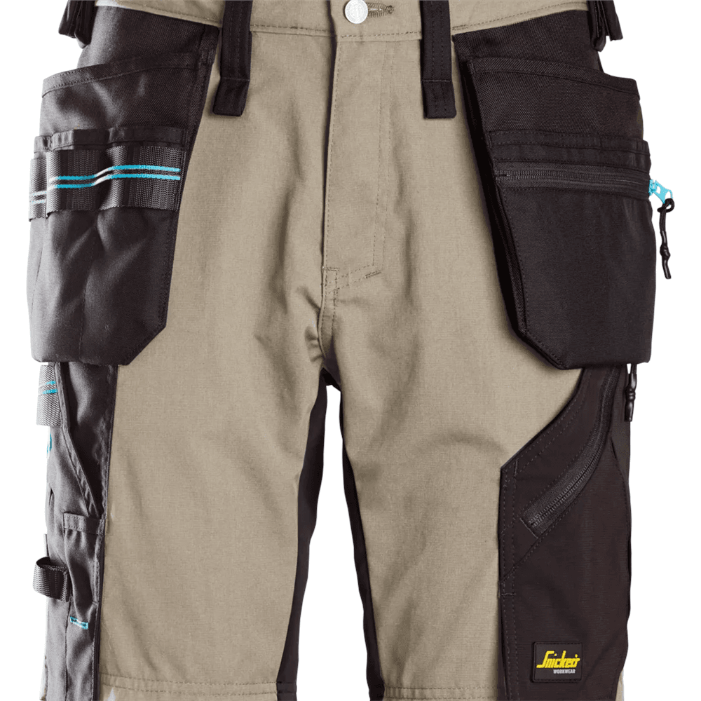 LiteWork 37.5® Work Shorts Holster Pockets Khaki Black 56