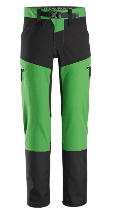 FlexiWork Softshell Stretch Trousers Apple Green Black 48