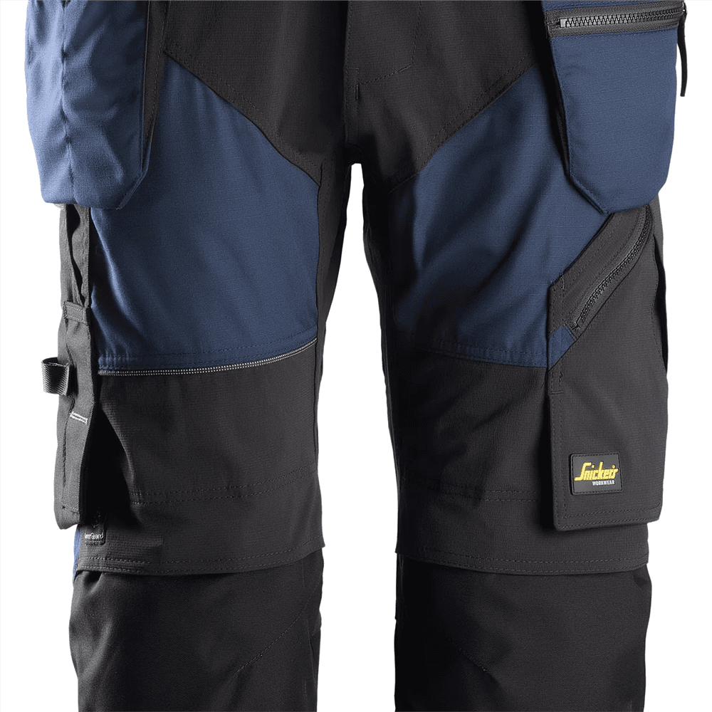 FlexiWork Work Pirate Trousers+ Holster Pockets Navy Black 100