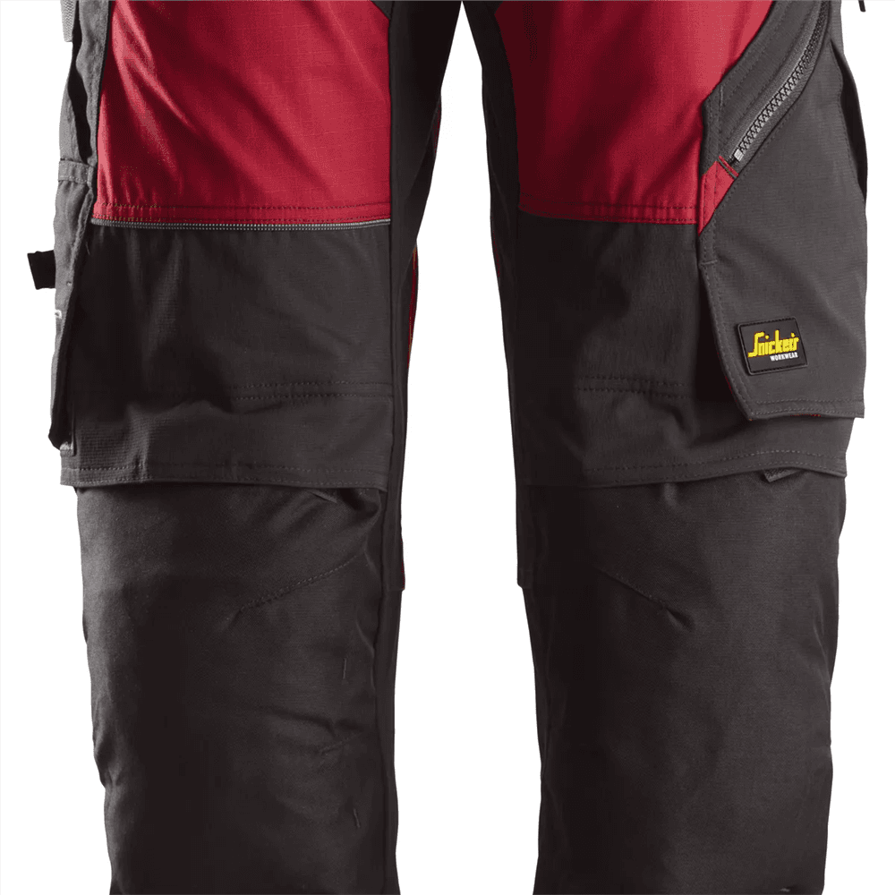 FlexiWork Work Trousers+ Chilli Red Black 92