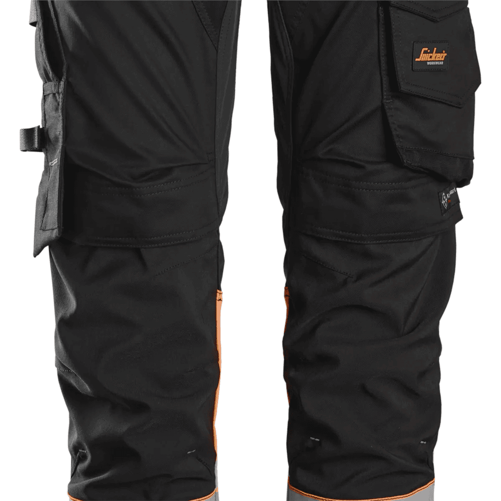 High Vis Class 1 Stretch Trousers High Vis Orange Black 250