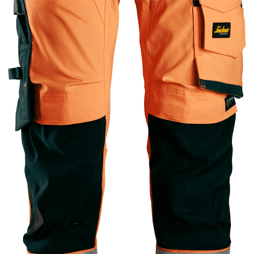 High Vis Class 2 Stretch Trousers High Vis Orange Black 44