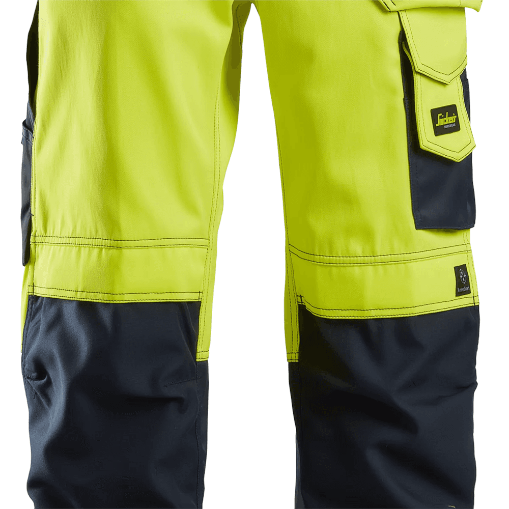 High Vis Holster Pockets Trousers Class 2 High Vis Yellow Navy 250