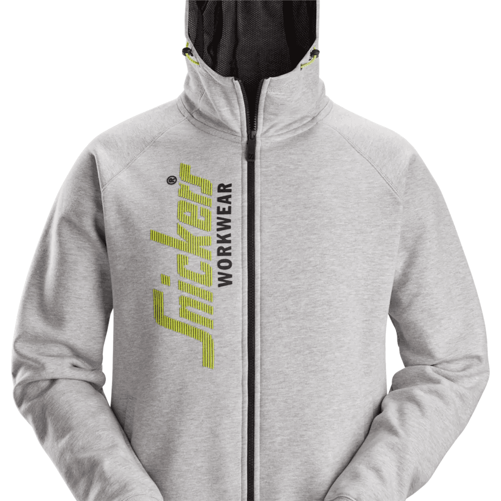 Logo Full Zip Hoodie Melange