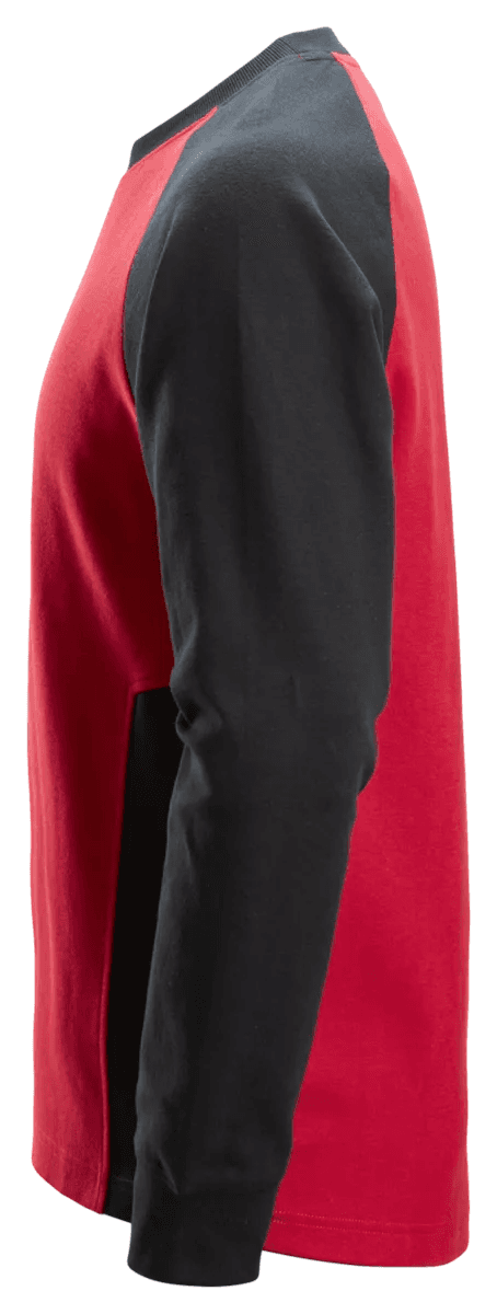 Two Coloured Sweatshirt Chilli Red Black