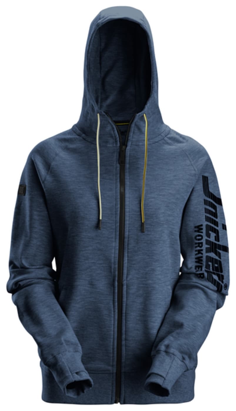 Logo Full Zip Hoodie Dark Melange S