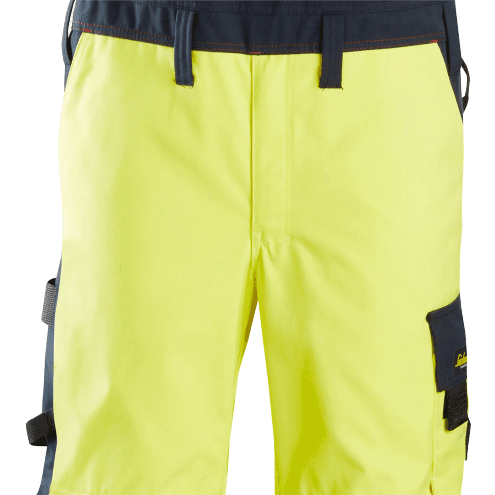 ProtecWork Bib & Brace Trousers High Vis Class 2 High Vis Yellow Navy 54