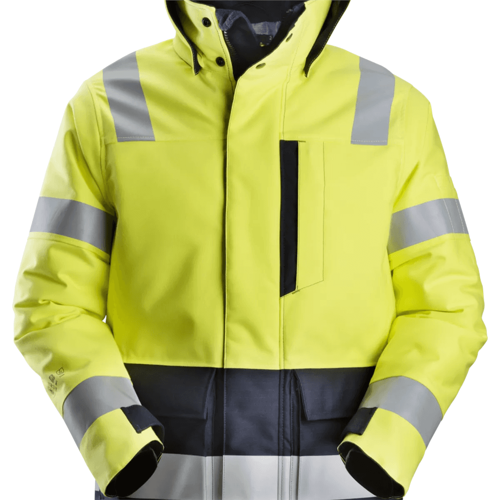 ProtecWork Insulated Parka High Vis Class 3 High Vis Yellow Navy Regular