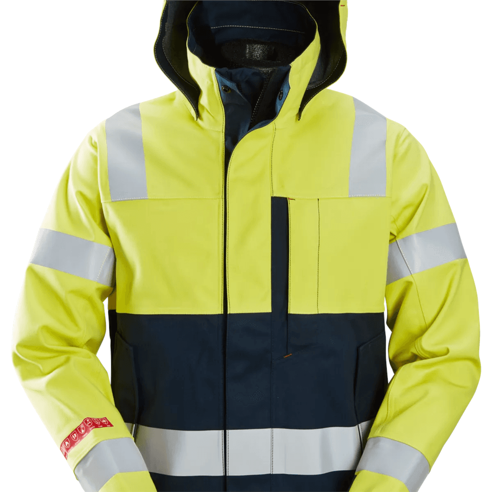 ProtecWork Waterproof Shell Jacket High Vis Class 3 High Vis Yellow Navy S Regular