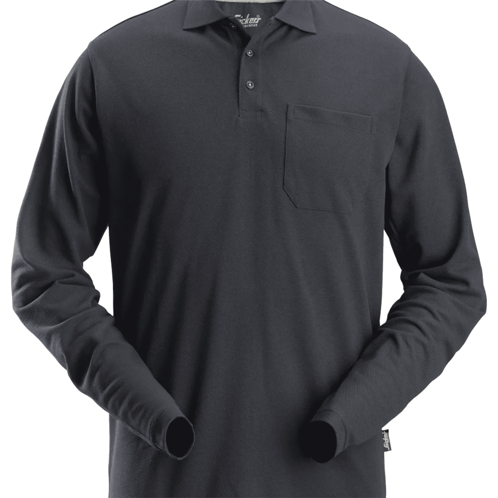 Long Sleeve Pique Shirt Steel