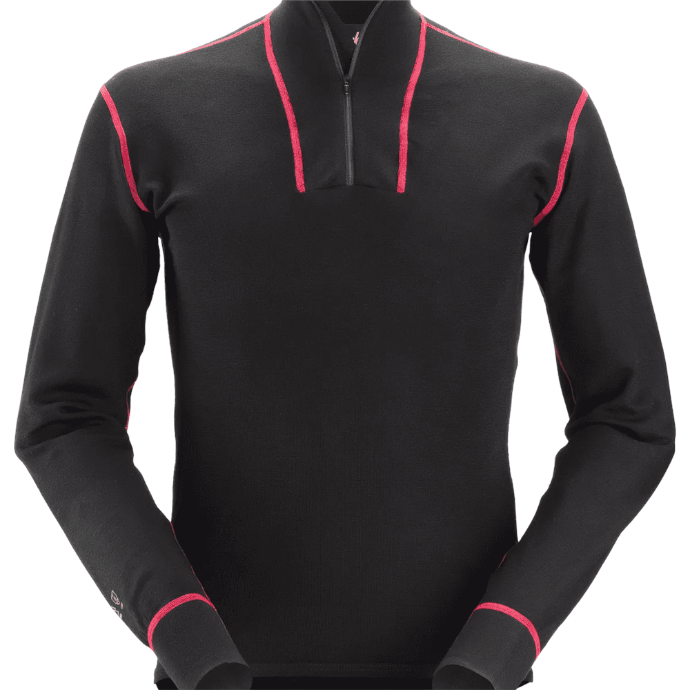 ProtecWork Half Zip Wool Long Sleeve Shirt M