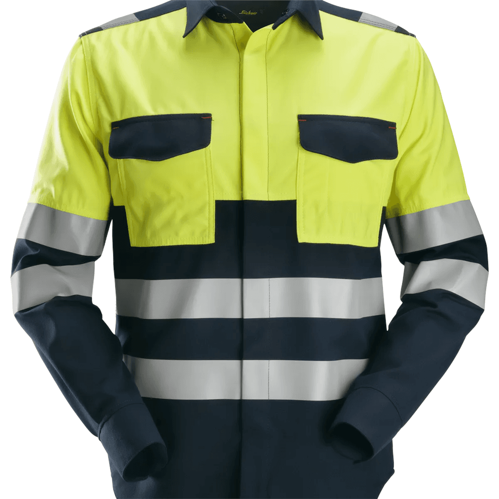 ProtecWork Long Sleeve Shirt High Vis Class 1 Navy High Vis