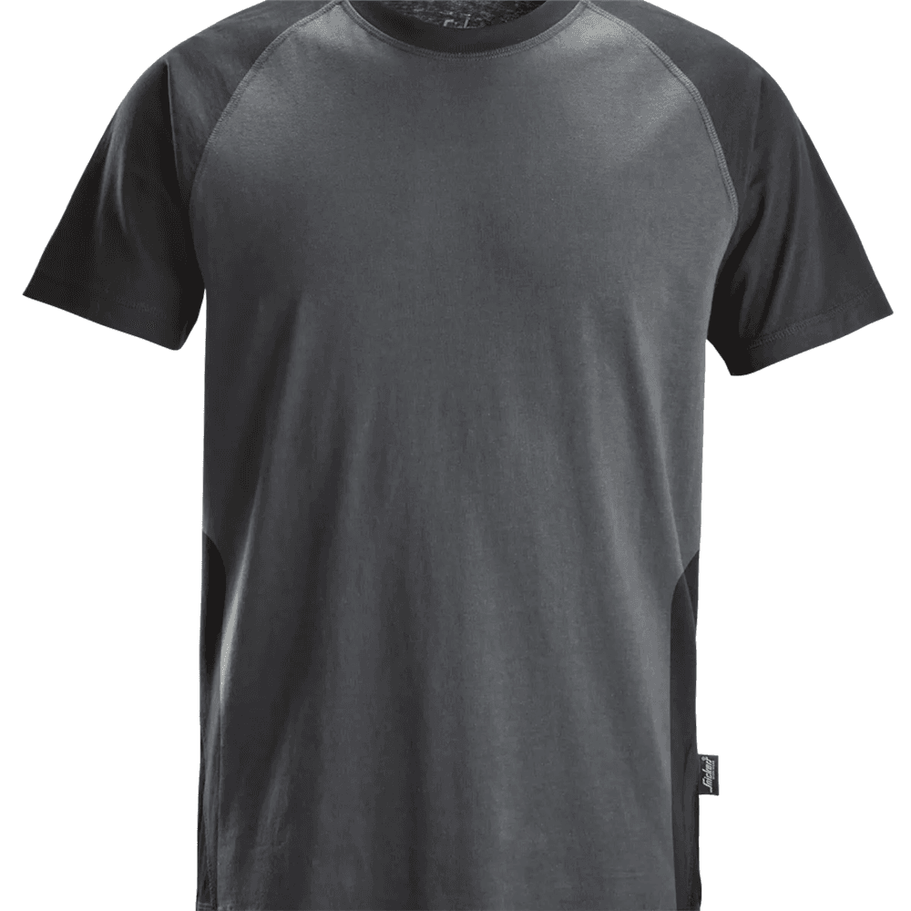 Two Coloured T Shirt Steel Grey Black