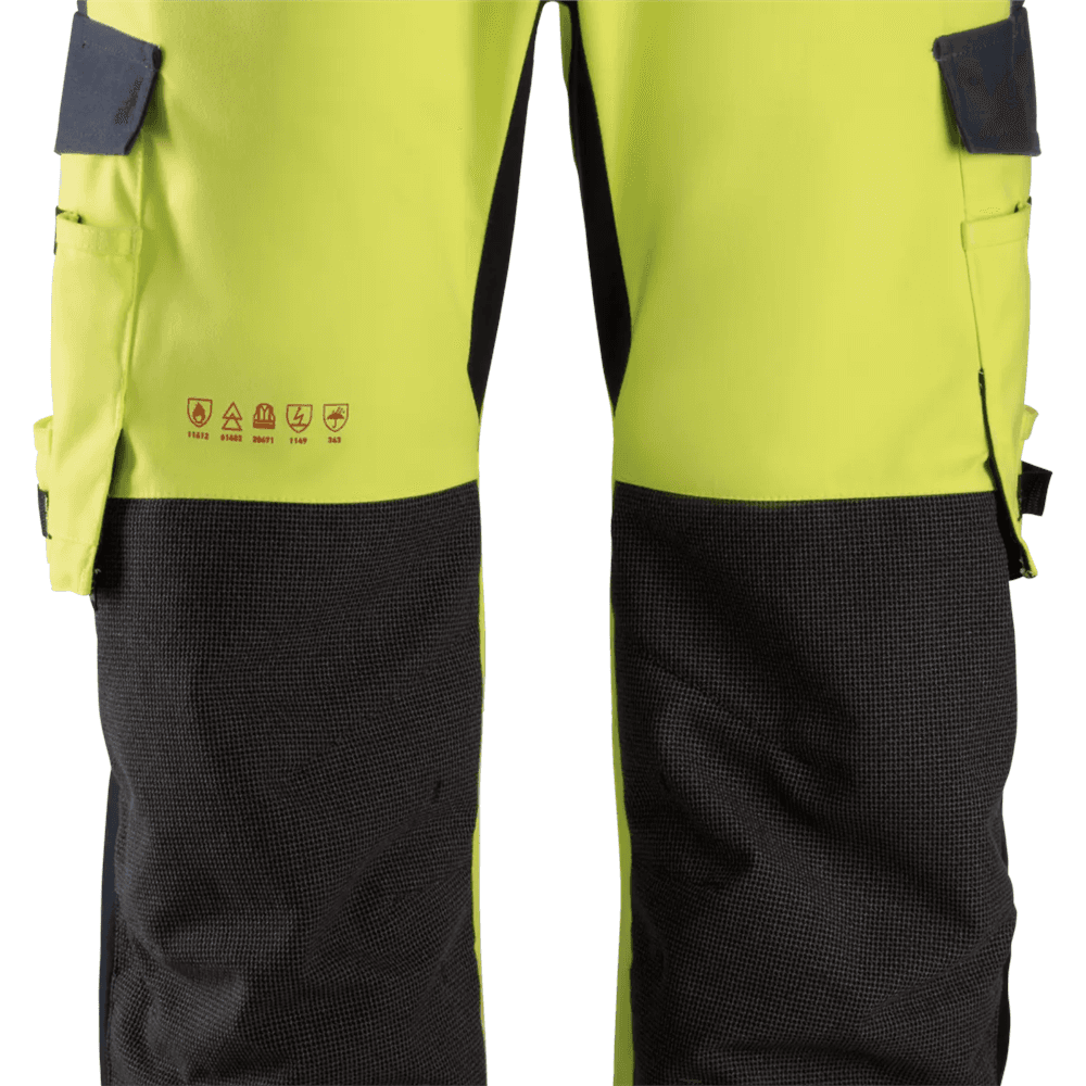 ProtecWork Waterproof Shell Trousers High Vis Class 2 High Vis Yellow Navy 46