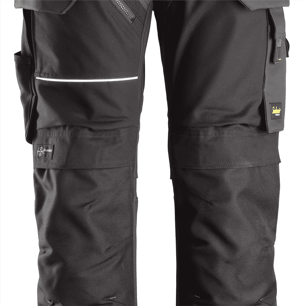 RuffWork Canvas+ Work Trousers+ Holster Pockets Steel Grey Black 56