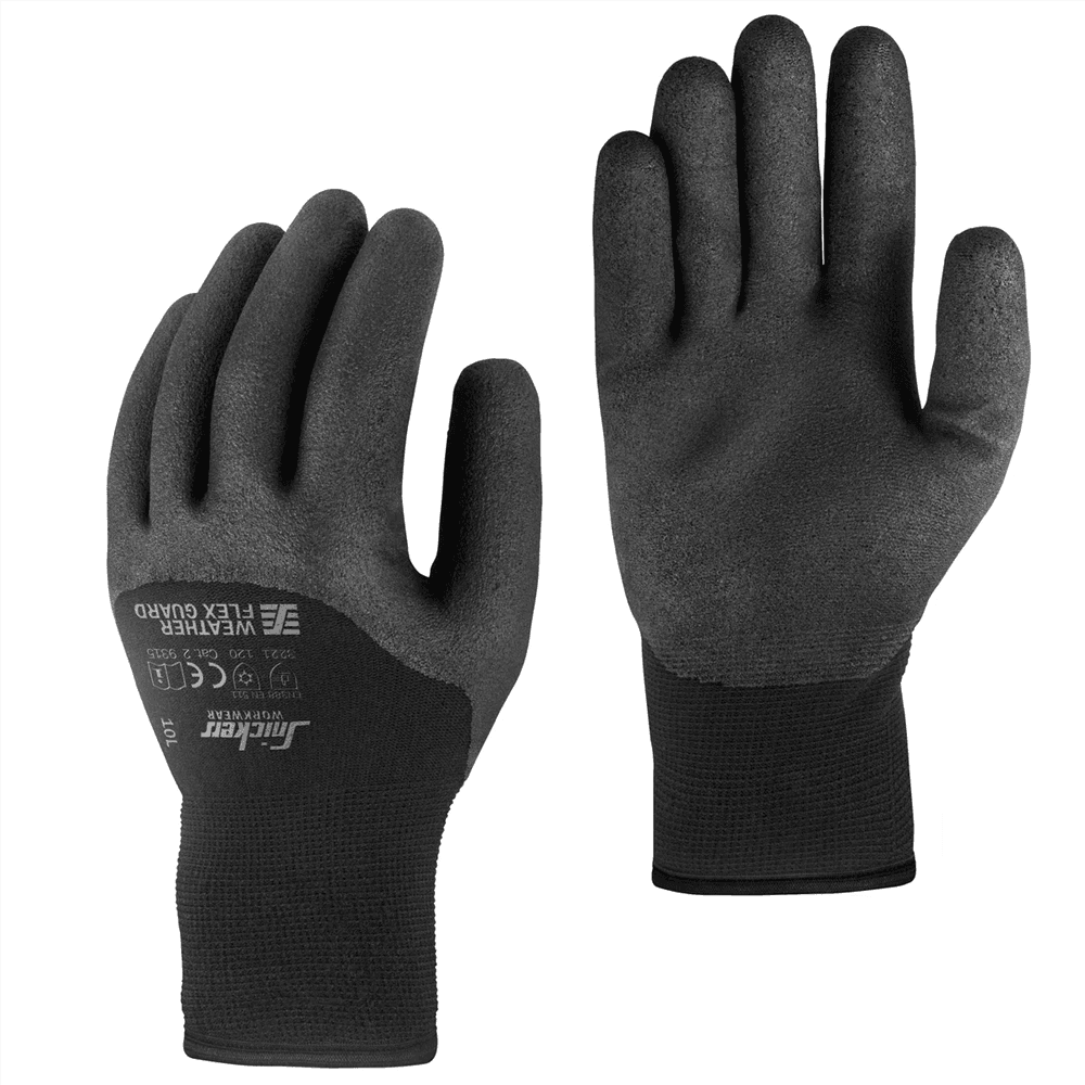 Weather Flex Guard Gloves Black Black 9
