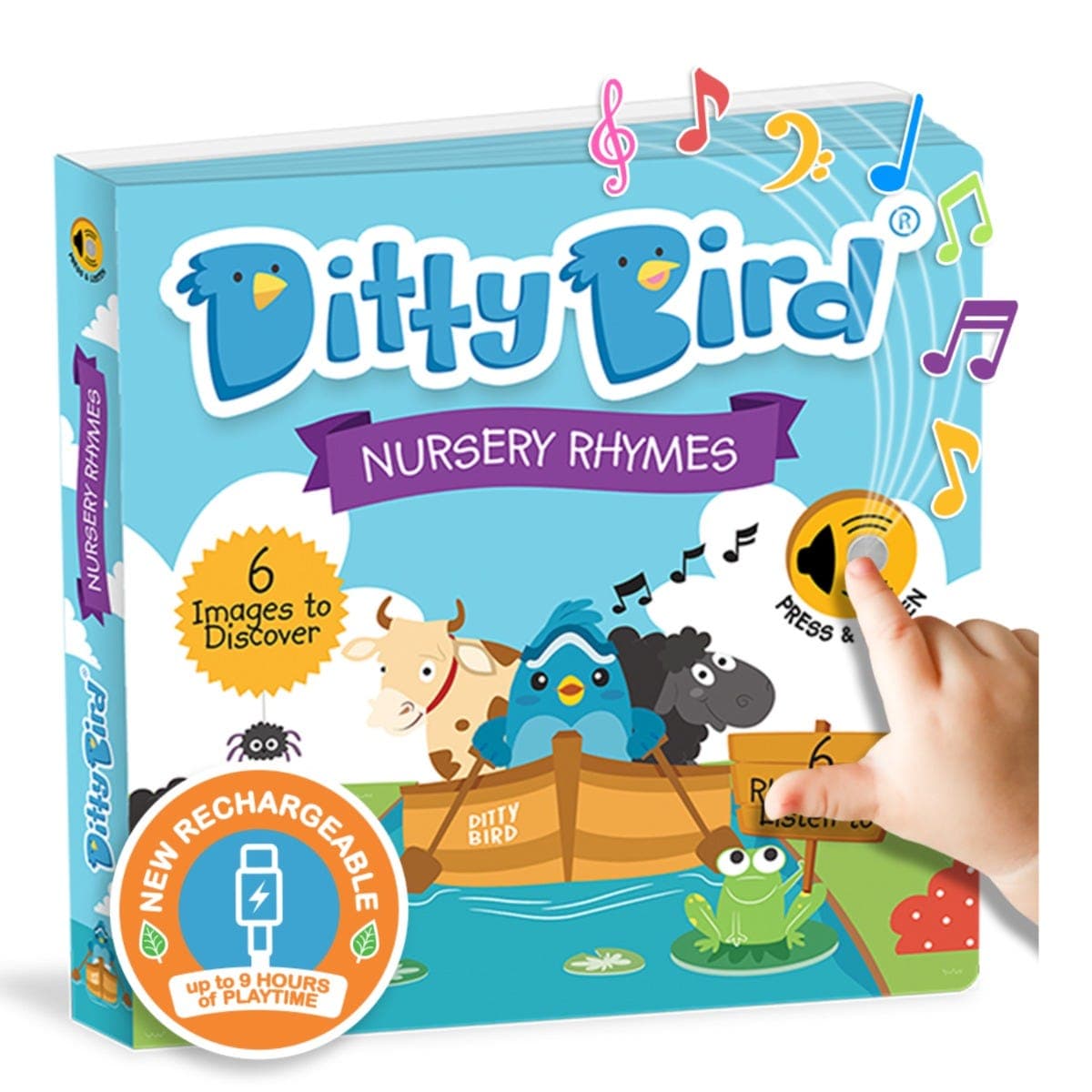 Ditty Bird Nursery Rhymes USB C Rechargeable