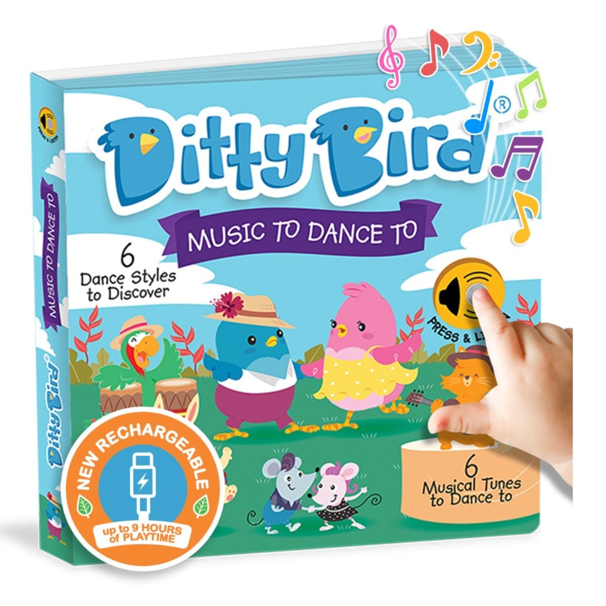 Ditty Bird Music to dance to USB C Rechargeable