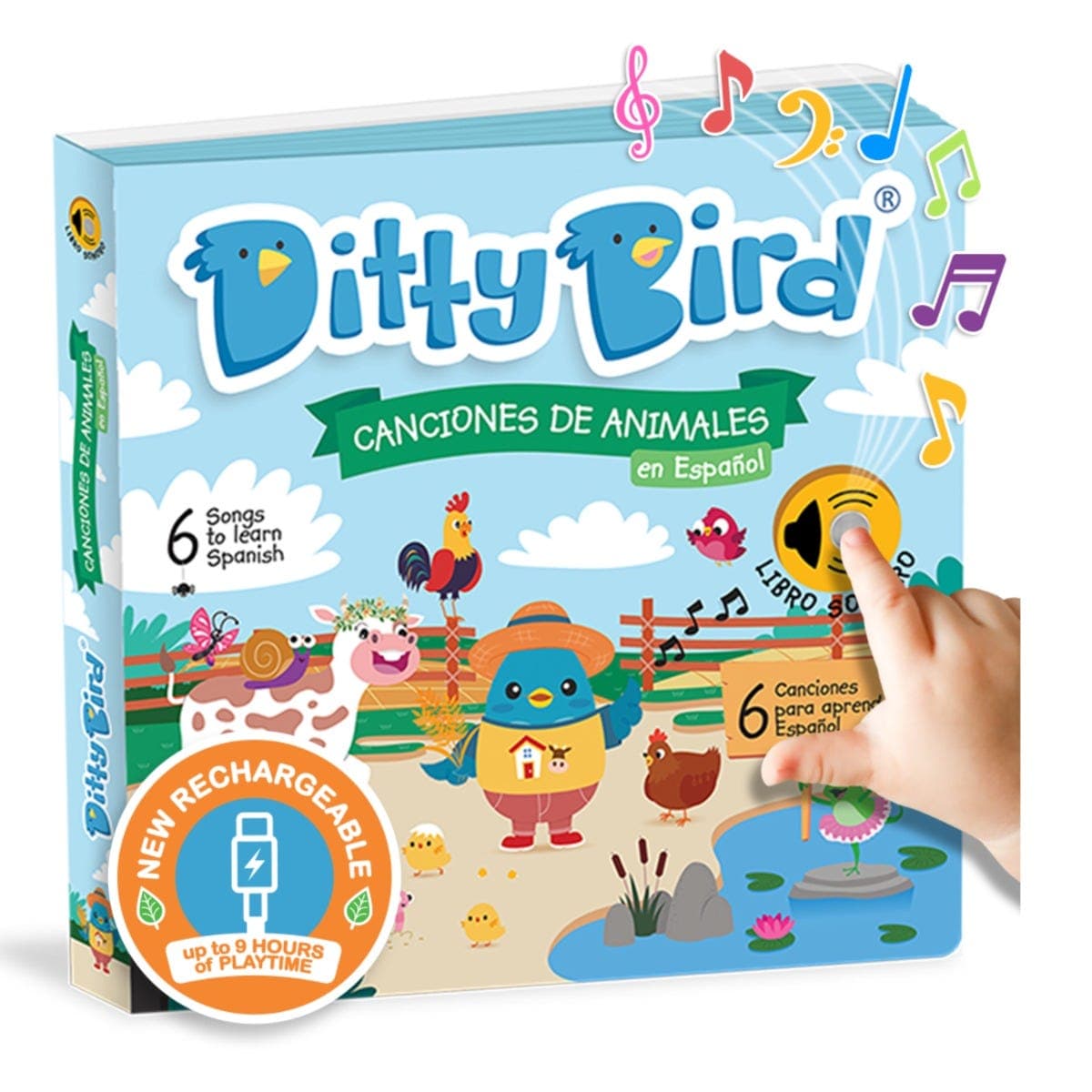 Ditty Bird Canciones de Animales USB C Rechargeable