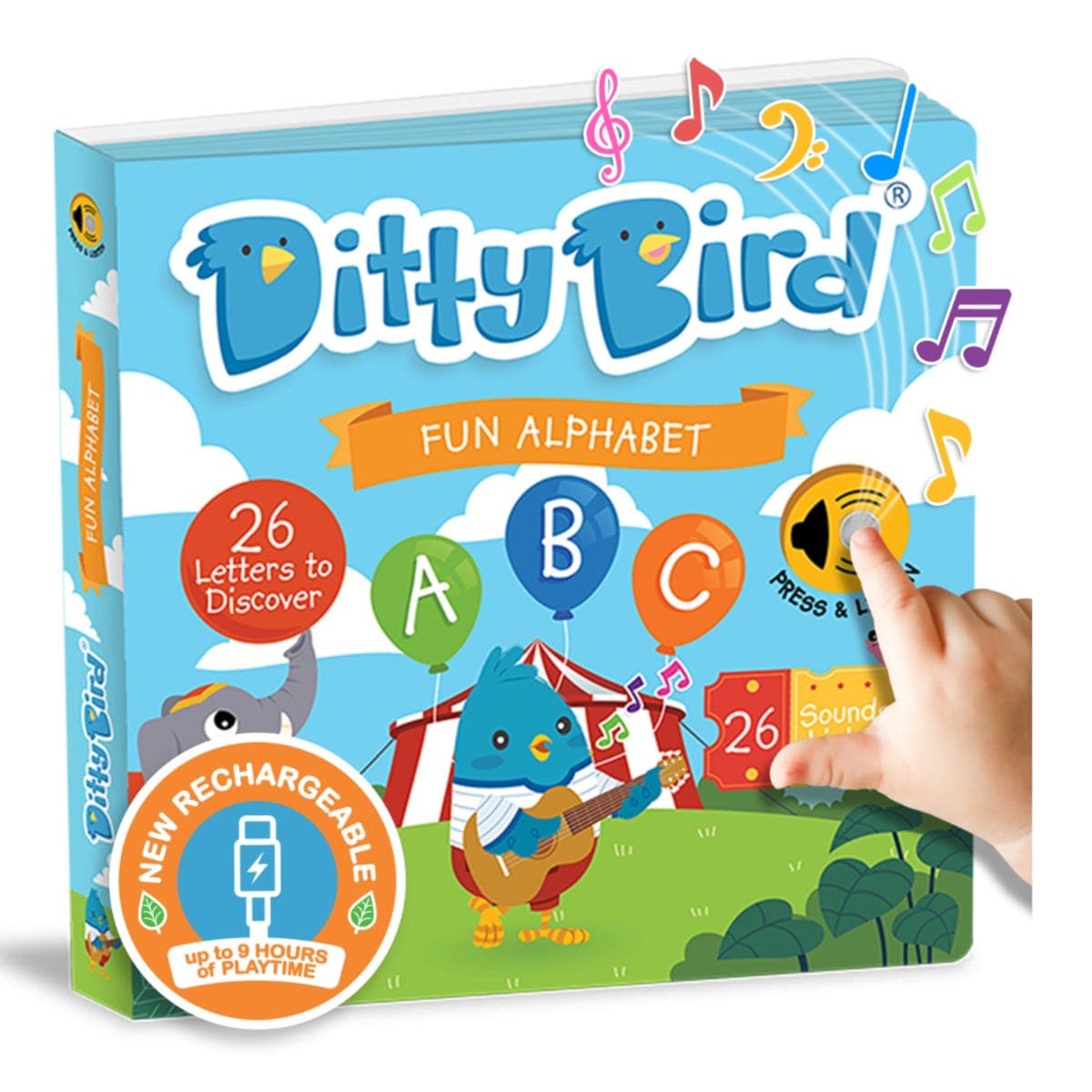Ditty Bird Fun Alphabet USB C Rechargeable