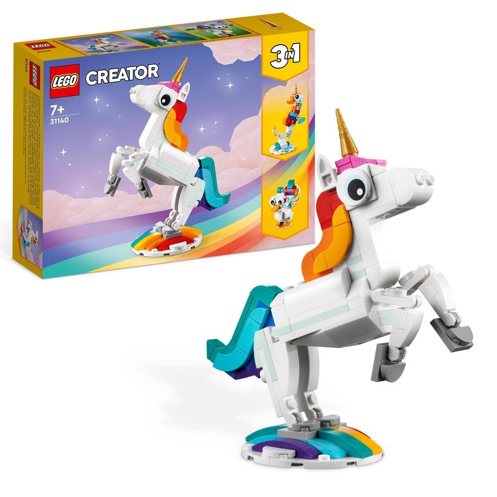 LEGO® 31140 Creator 3 1 Magical Unicorn Toy Animal Playset