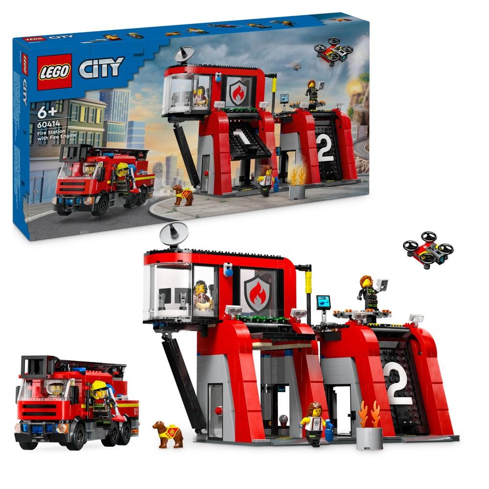 LEGO® City Fire Station Fire Engine Playset 60414