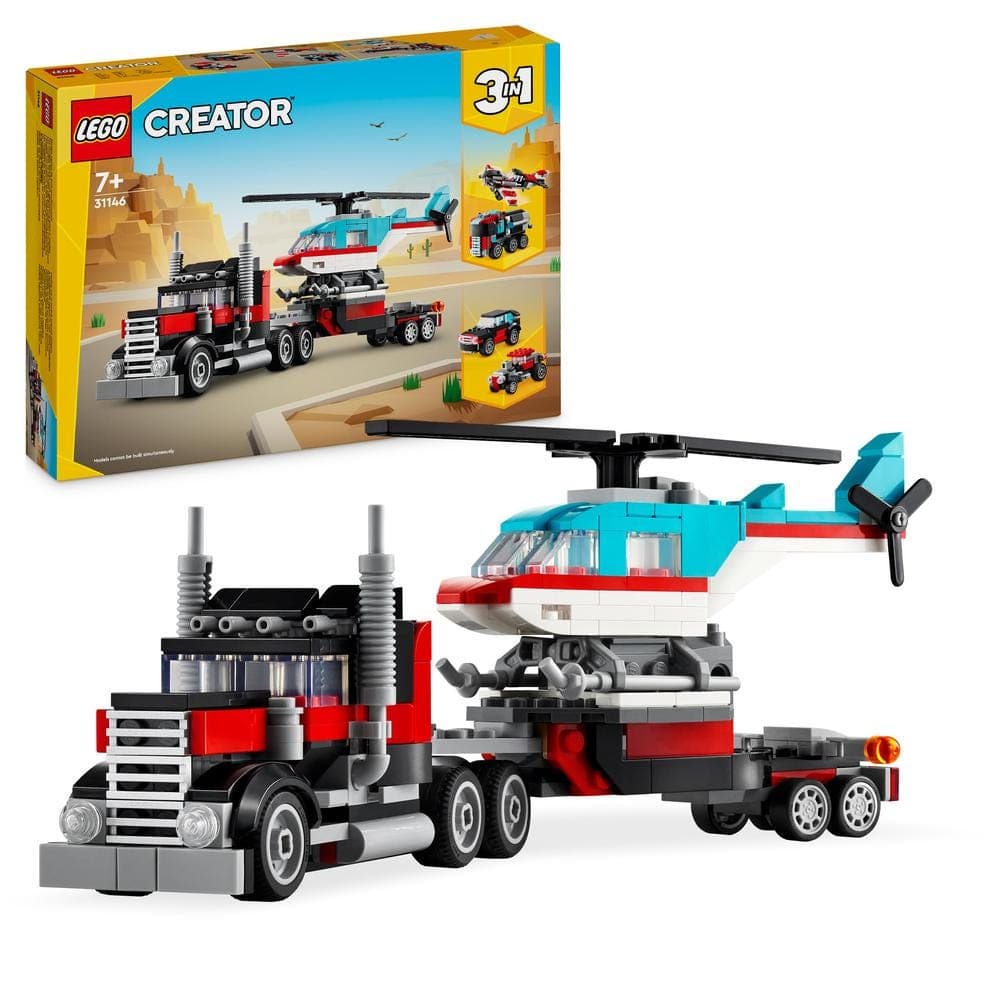 LEGO® Creator Flatbed Truck Helicopter Toy 31146
