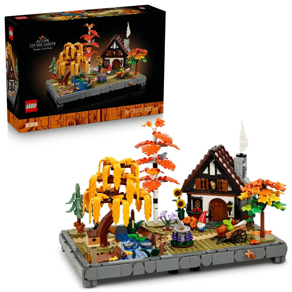 LEGO® Icons Autumn Cottage Garden Model Building Kit 11372