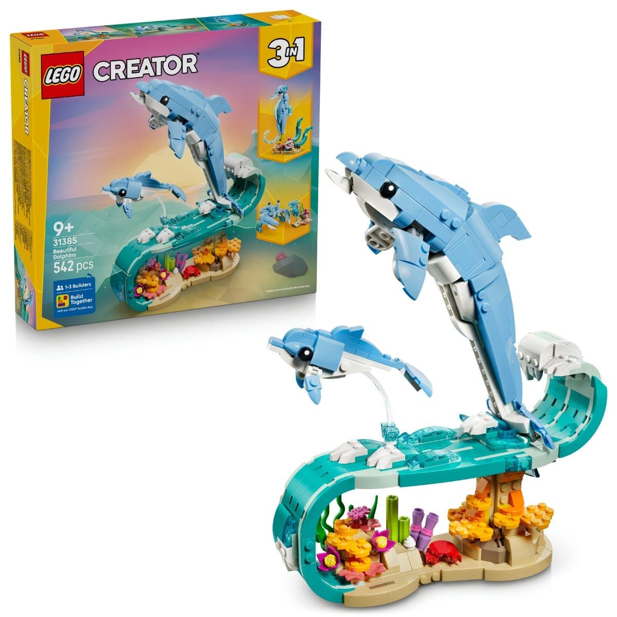 LEGO® Creator 3 1 Sea Animals Beautiful Dolphins 31385