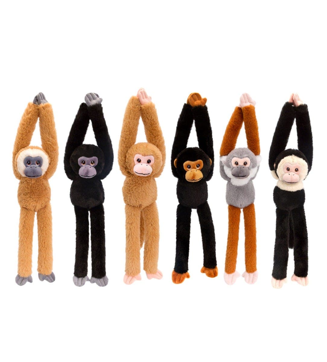 40Cm Keeleco Hanging Monkeys 6 Assortment