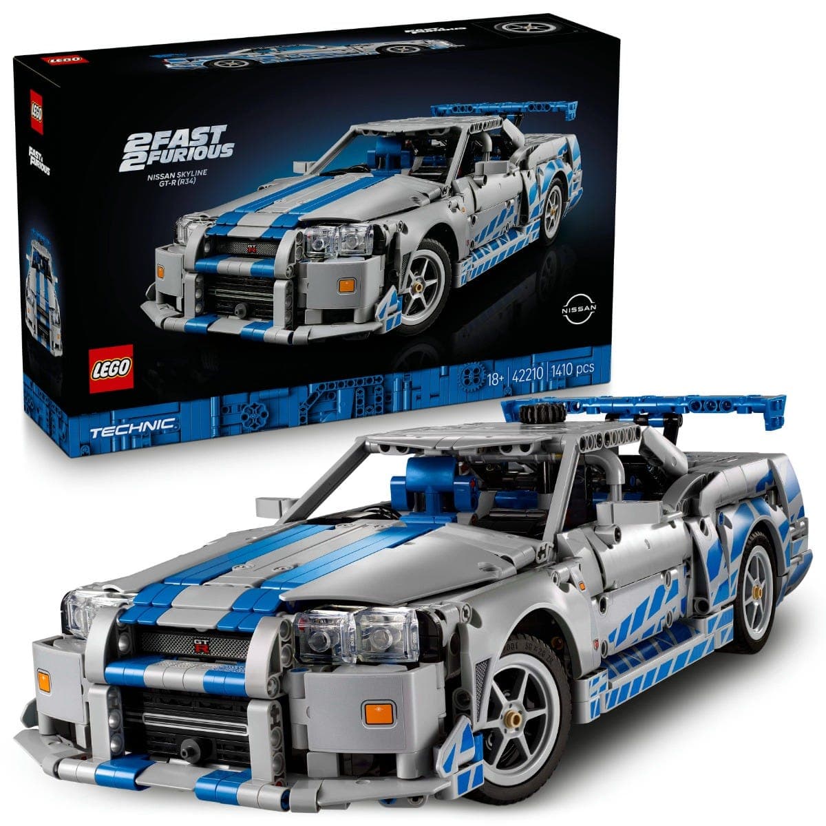 LEGO® Technic 2 Fast 2 Furious Nissan Skyline Gt R Car Model Kit 42210