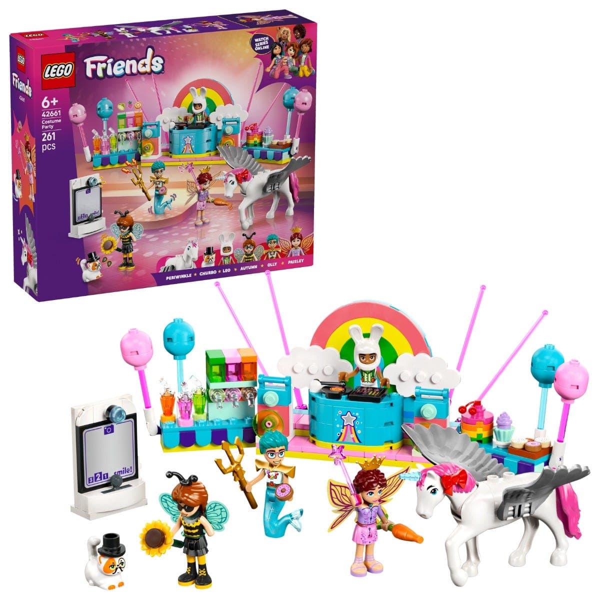 LEGO® Friends Costume Party Unicorn & Fairy Pretend Play Building Kit 42661
