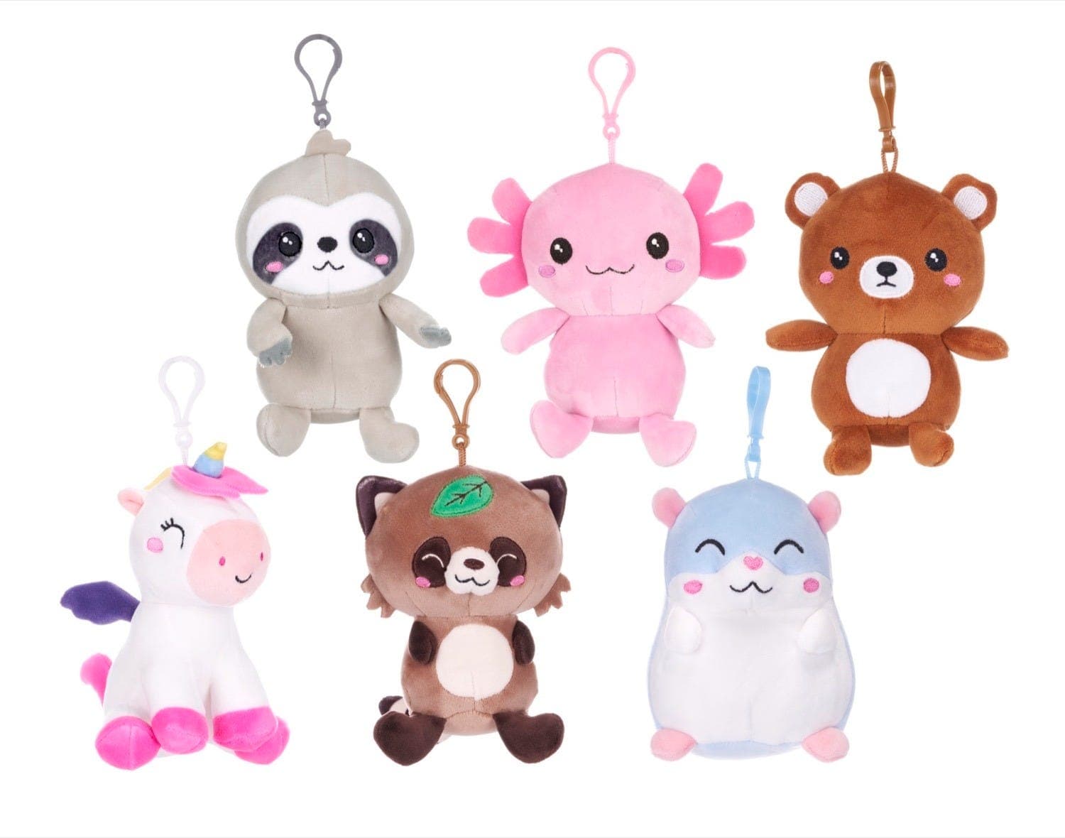 5" Kawaii Kuties 6 Assortment Bag Clips Series 2