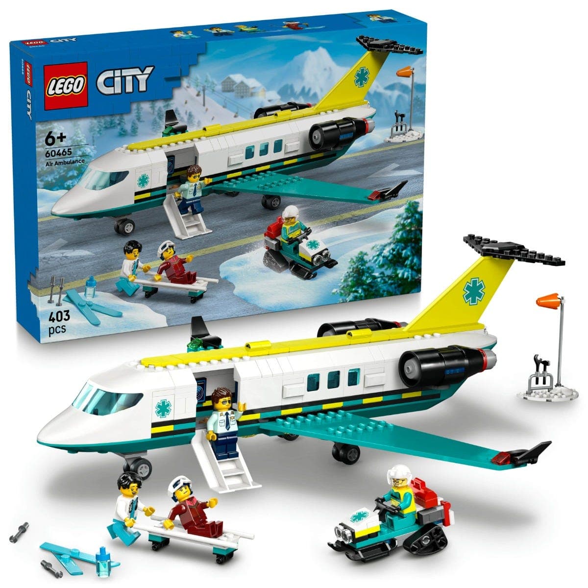 LEGO® City Emergency Air Ambulance Plane Airplane Toy Building Set 60465