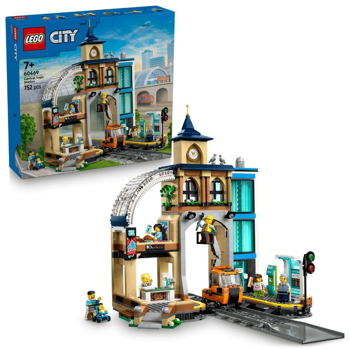 LEGO® City Central Train Station Set Fans Construction Toys 60469