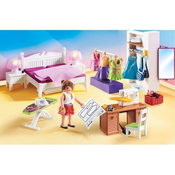 70208 Dollhouse Master Bedroom Interchangable Dresses