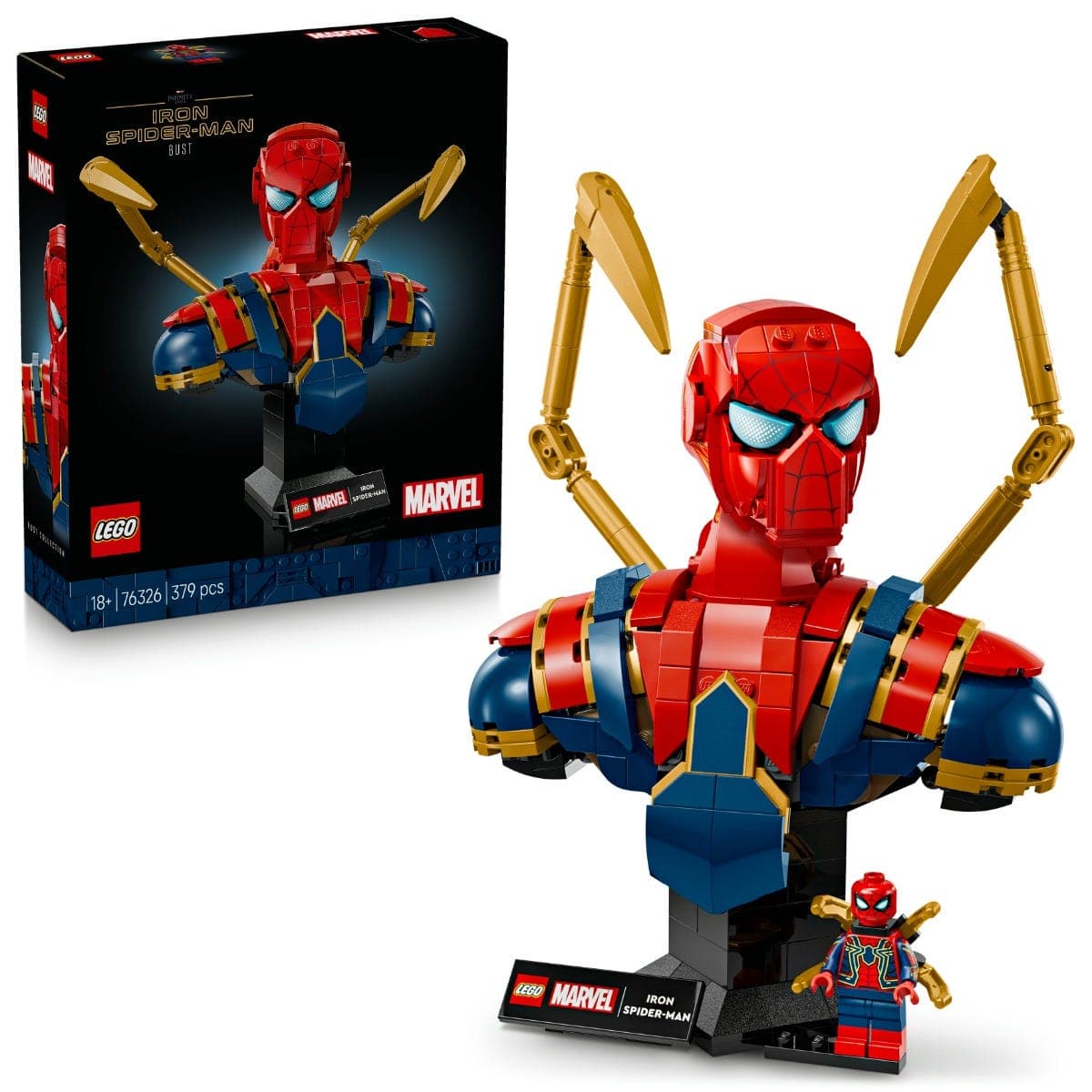 LEGO® Marvel Iron Spider Man Bust Collectible Building Set 76326