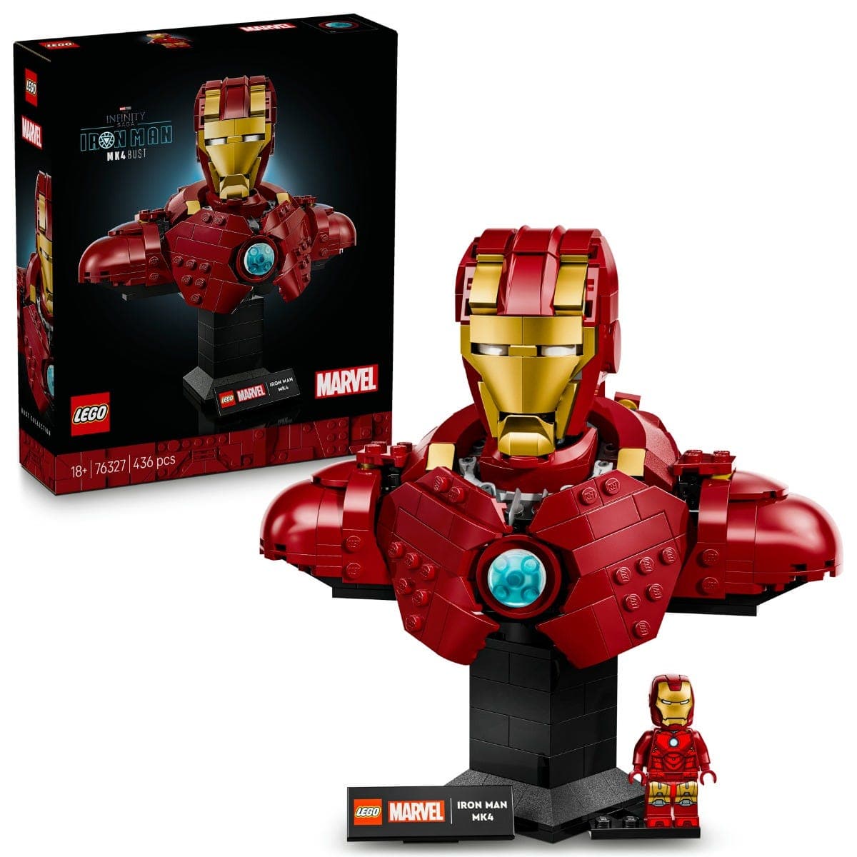 LEGO® Marvel Iron Man Mk4 Bust Buildable Model Minifigure 76327