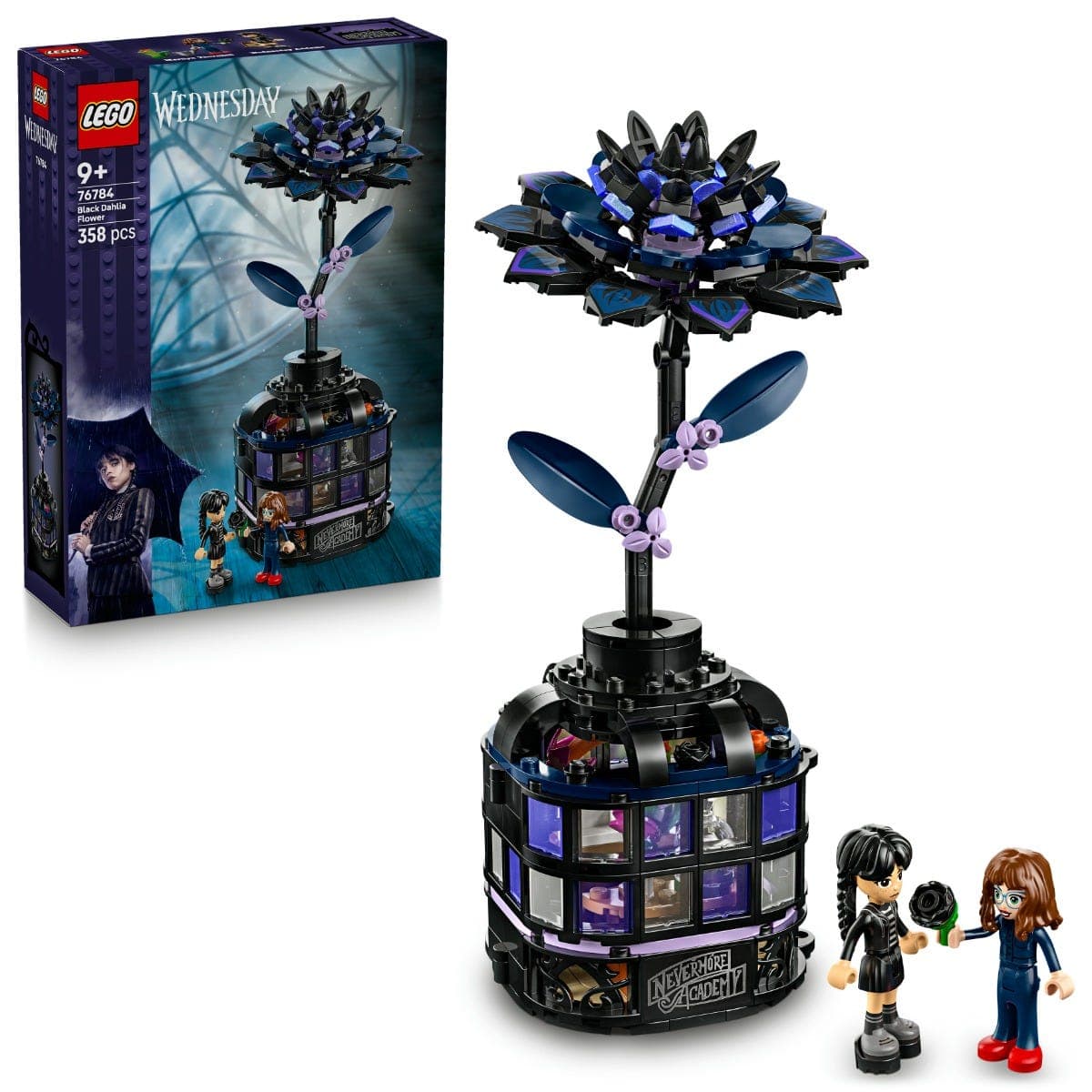 LEGO® Wednesday Dahlia Flower Halloween Gift Faux Plant Room Decor 76784