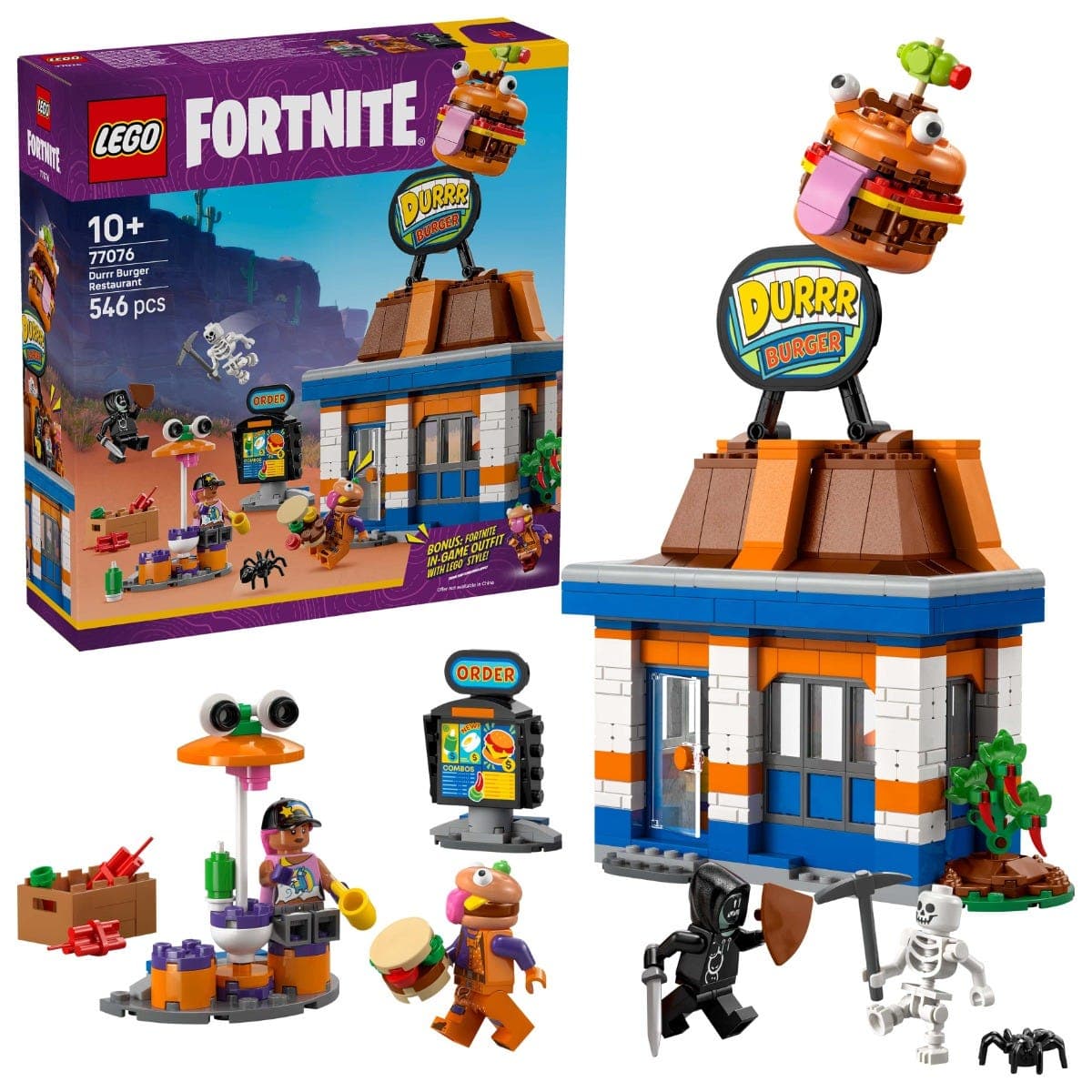 LEGO® Fortnite® Durrr Burger Restaurant Video Game Toy 77076