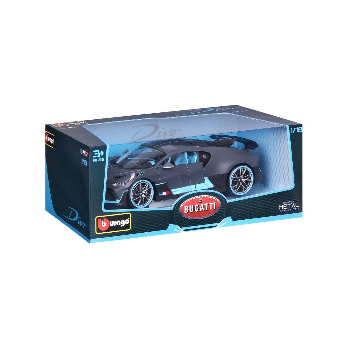1 18 Bugatti Divo Flat Dark Grey
