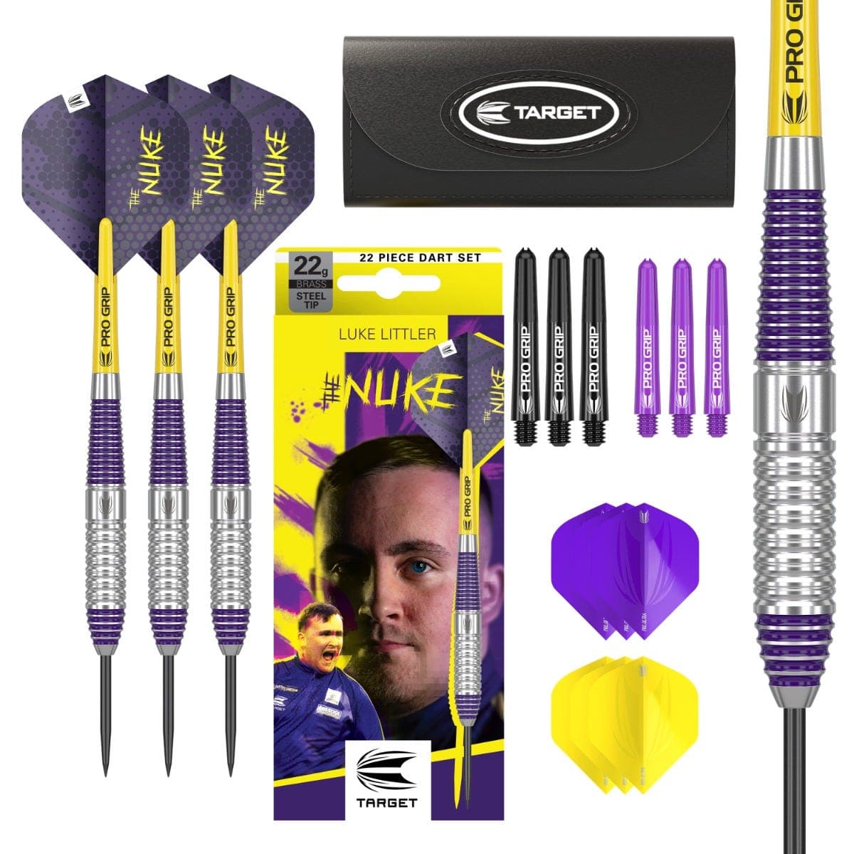 Luke Littler Brass Steel Tip Darts Set