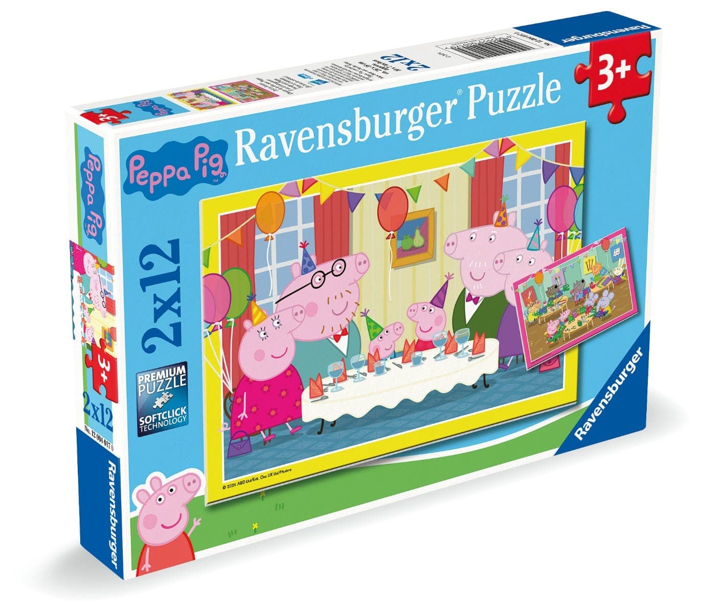 Peppa Pig 2X12 Piece Jigsaw Puzzles