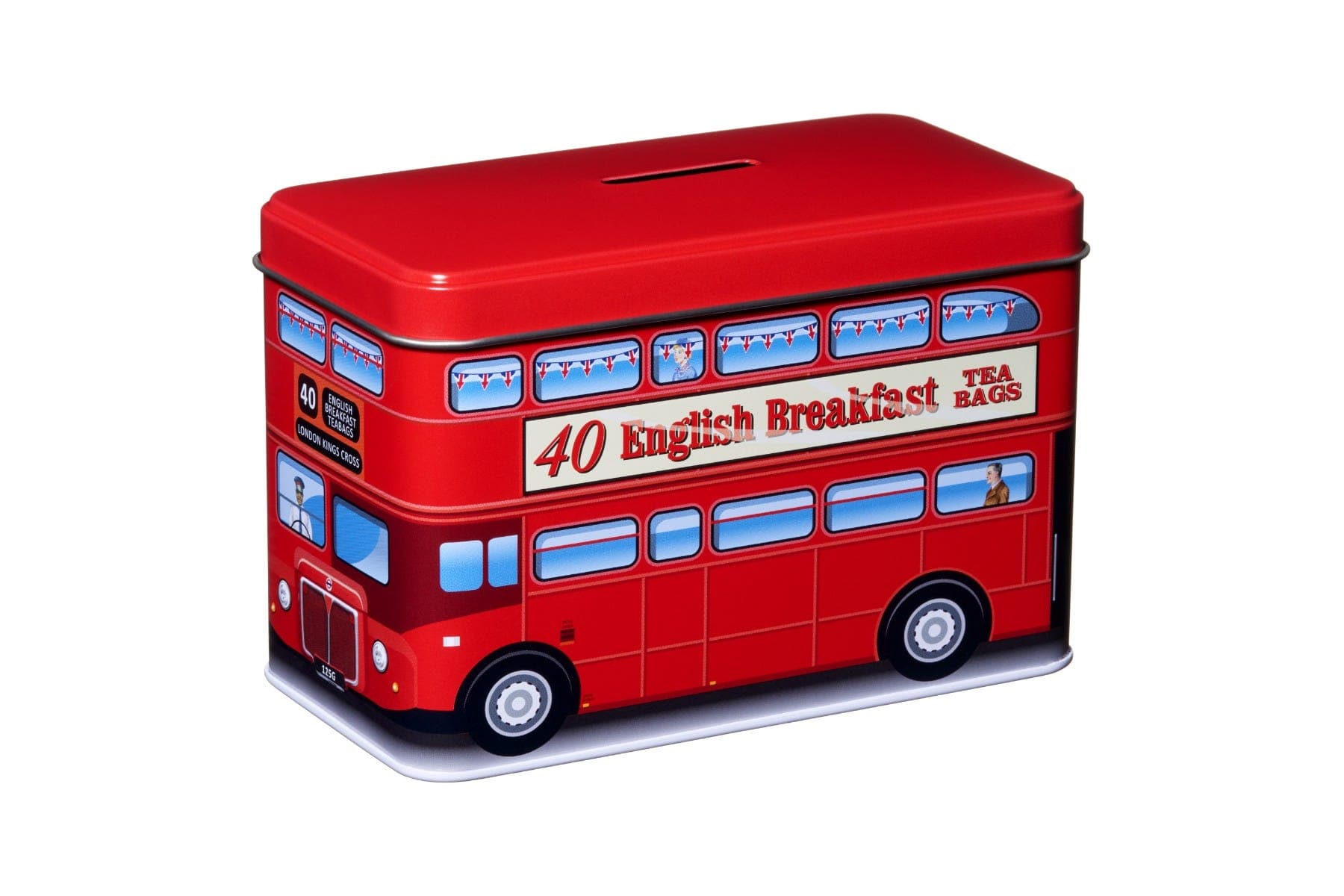 London Bus Money Box Tin Teabags