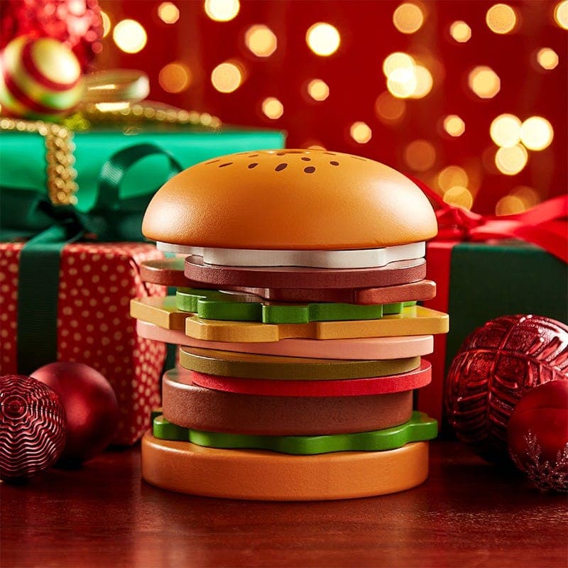 Wooden Hamburger Stacker