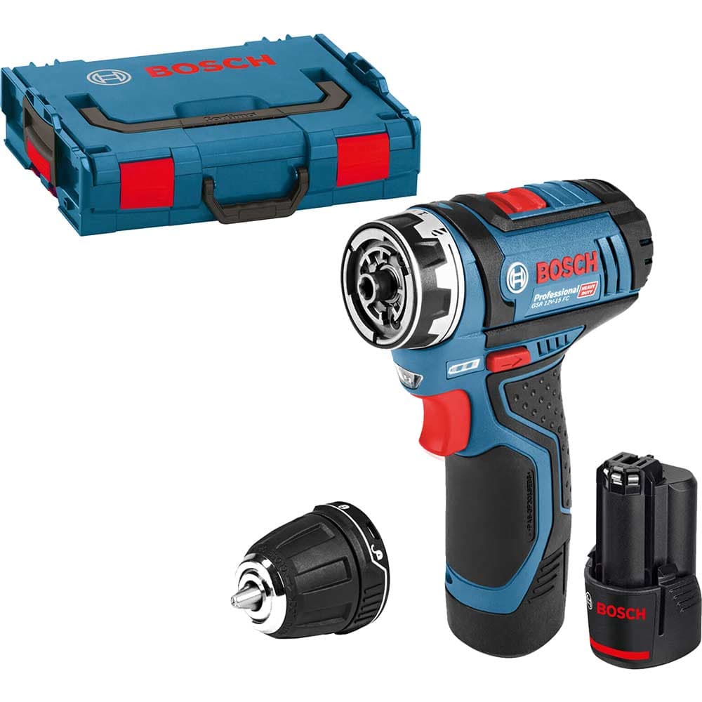 GSR 12 V 15 FC Cordless Flexiclick Drill Driver 2 x 2ah Li ion Battery Charger Case