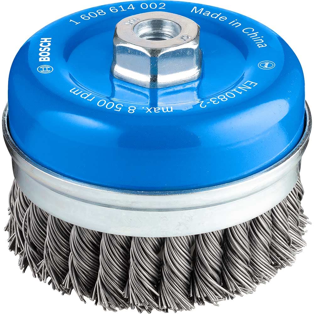 PRO 0.8mm Knotted Steel Wire Cup Brush 100mm M14 Thread