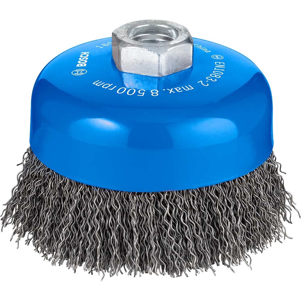 PRO 0.5mm Crimped Steel Wire Cup Brush 100mm M14 Thread