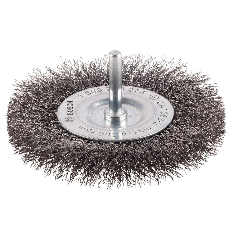 PRO 0.2mm Crimped Steel Wire Wheel Brush 100mm 6mm Shank