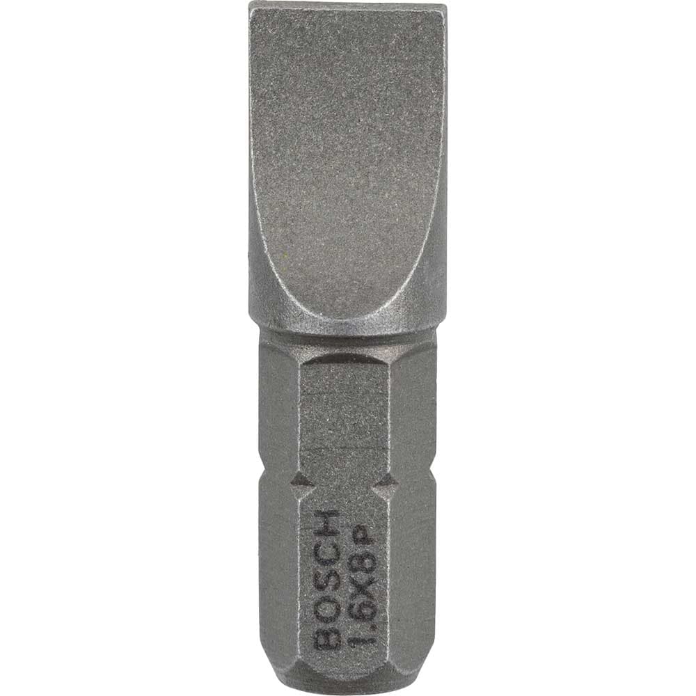 Extra Hard Slotted Screwdriver Bit 8mm 25mm Pack 3